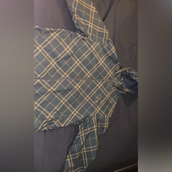 Burberry Navy and Green Windbreaker